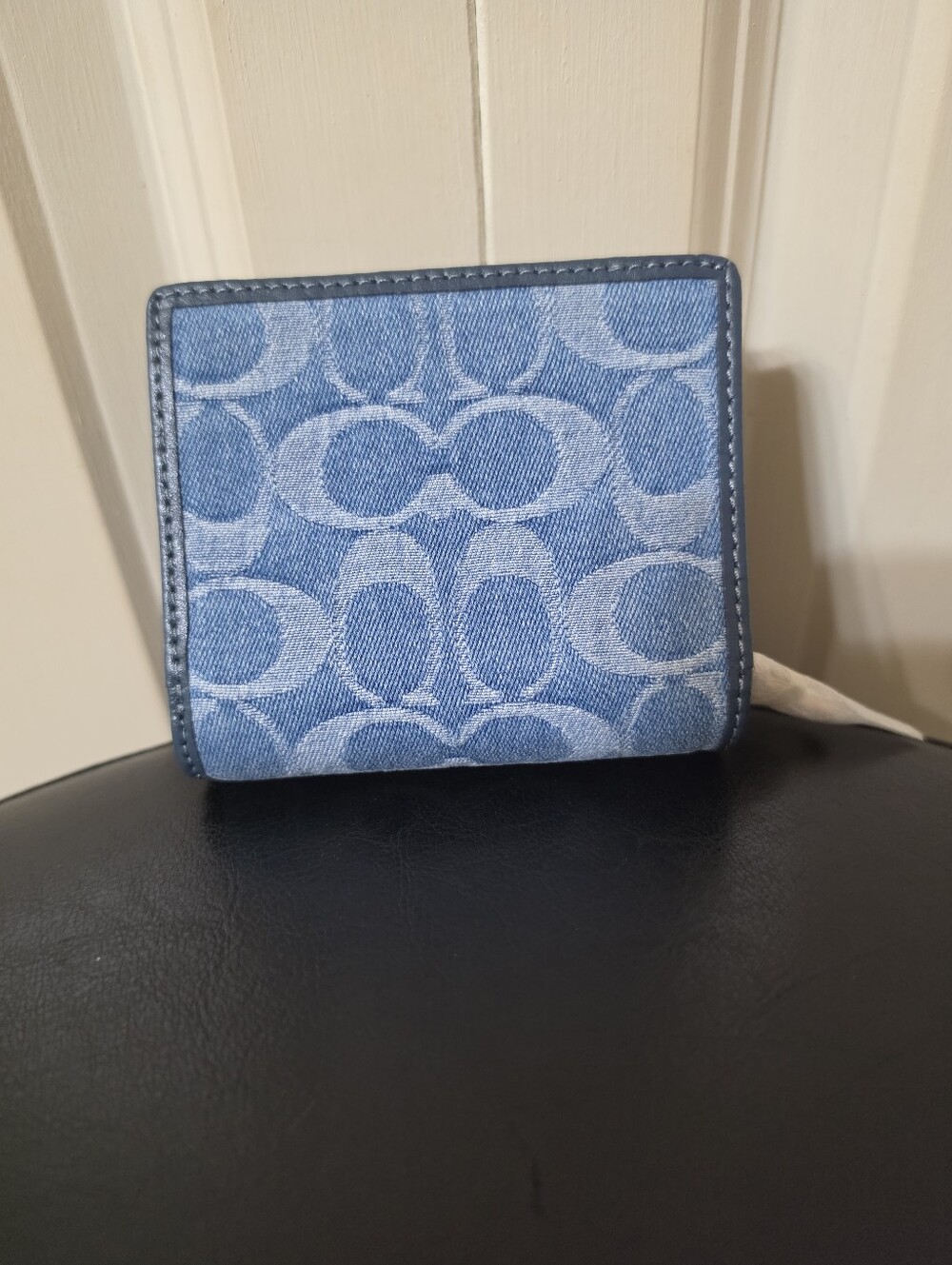 NEW Coach Snap Wallet In Signature Denim - Picture 2 of 6